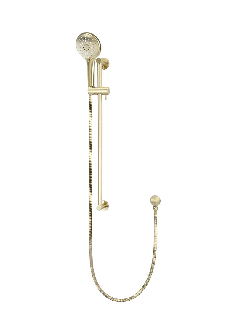 ROUND THREE FUNCTION HAND SHOWER ON RAIL COLUMN