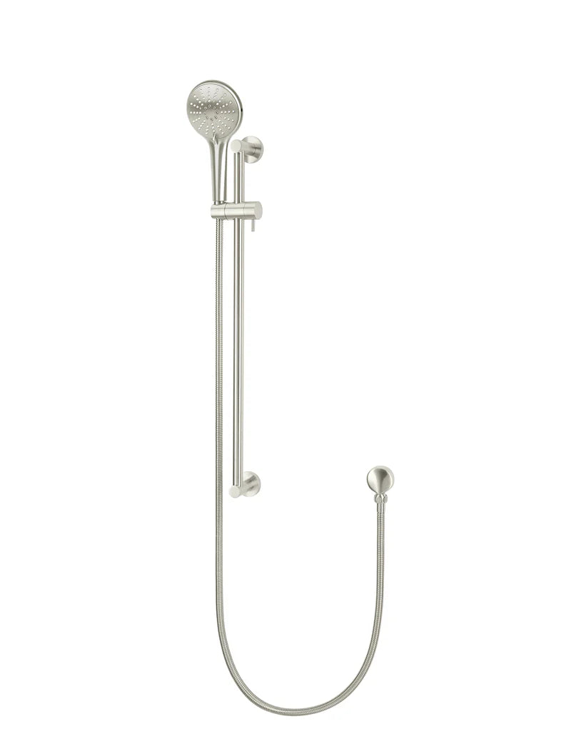 ROUND THREE FUNCTION HAND SHOWER ON RAIL COLUMN